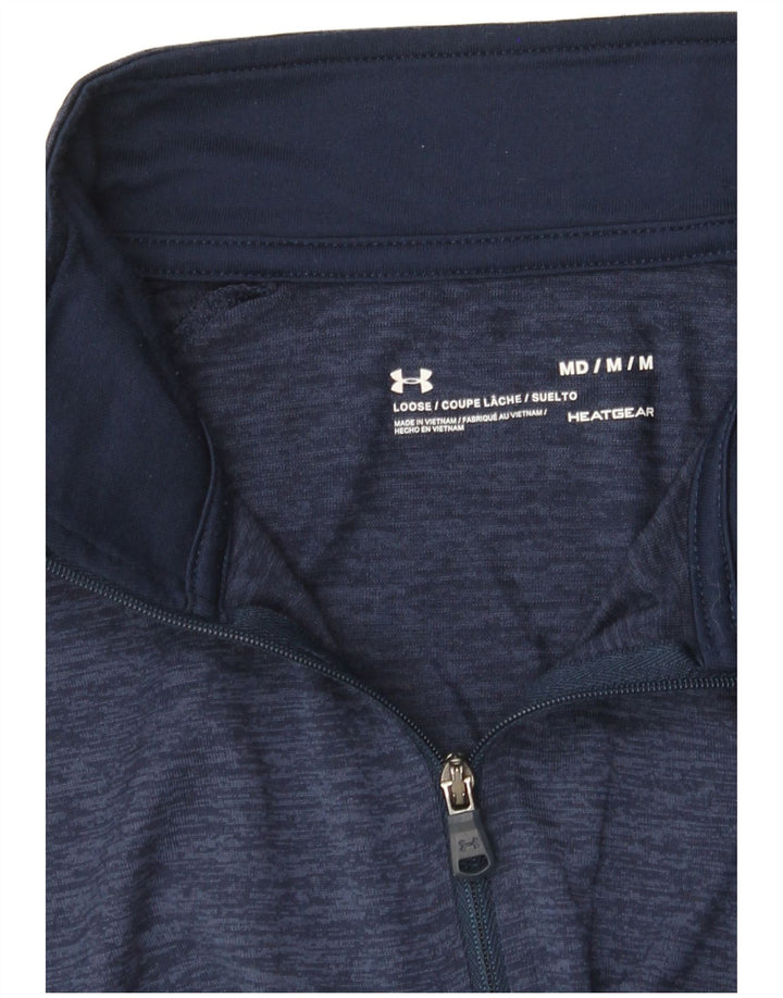 Top de trening Under Armour pentru bărbați Heat Gear Pullover Medium Bleumarin Flecked