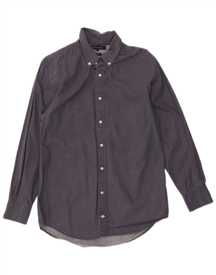 Cămașă pentru bărbați TOMMY HILFIGER Slim Fit Bumbac cu pete bleumarin mediu