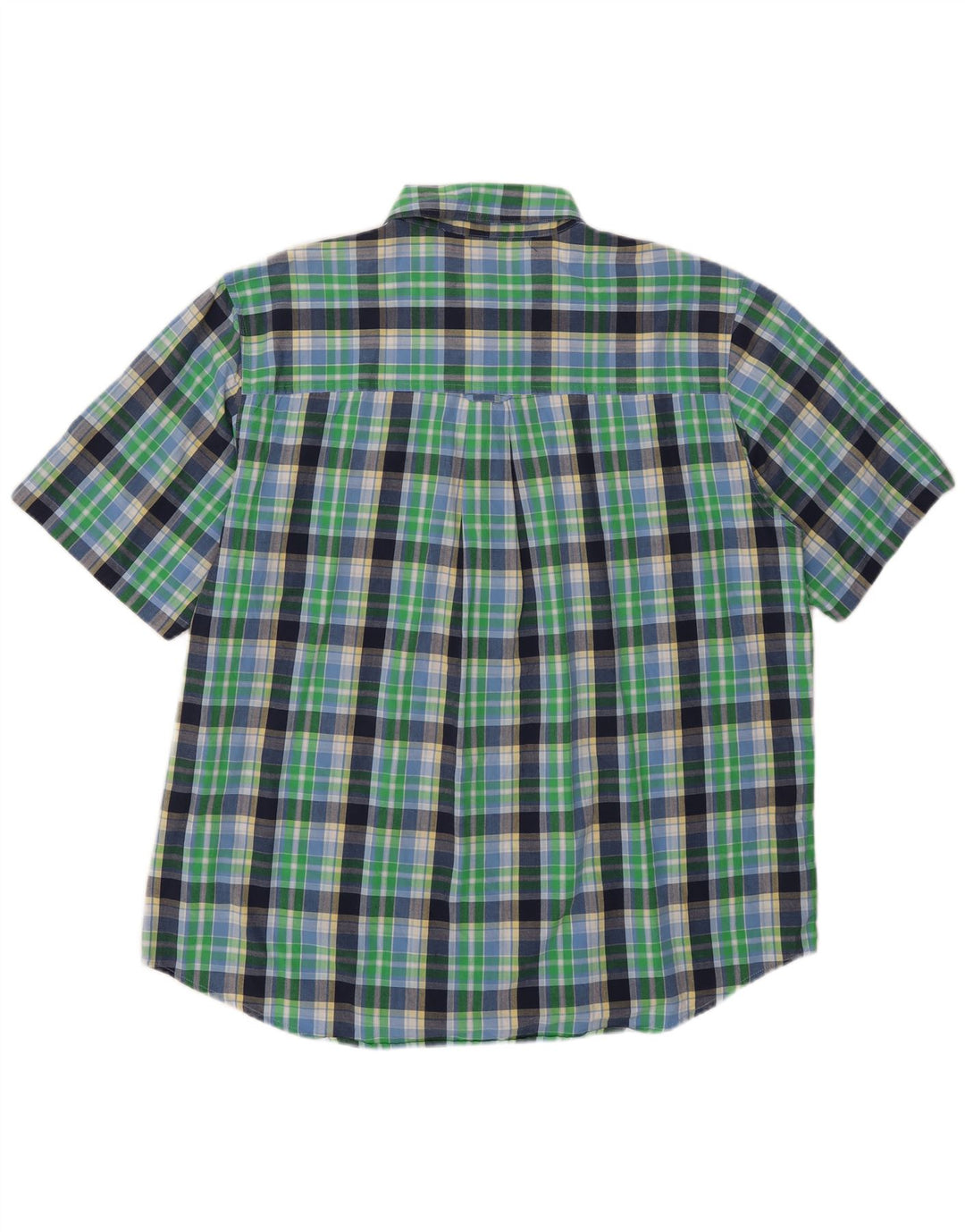 Cămașă cu mânecă scurtă pentru bărbați Chaps XL, bumbac cu carouri verde