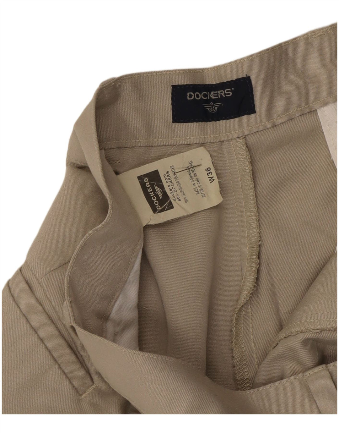 Pantaloni scurți chino pegged Dockers pentru bărbați W36, poliester, bej, mari