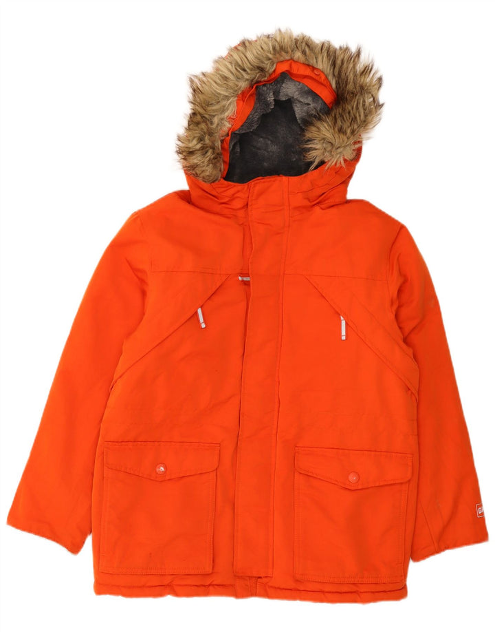 Jachetă parka cu glugă GAP băieți 11-12 ani XL portocaliu poliester