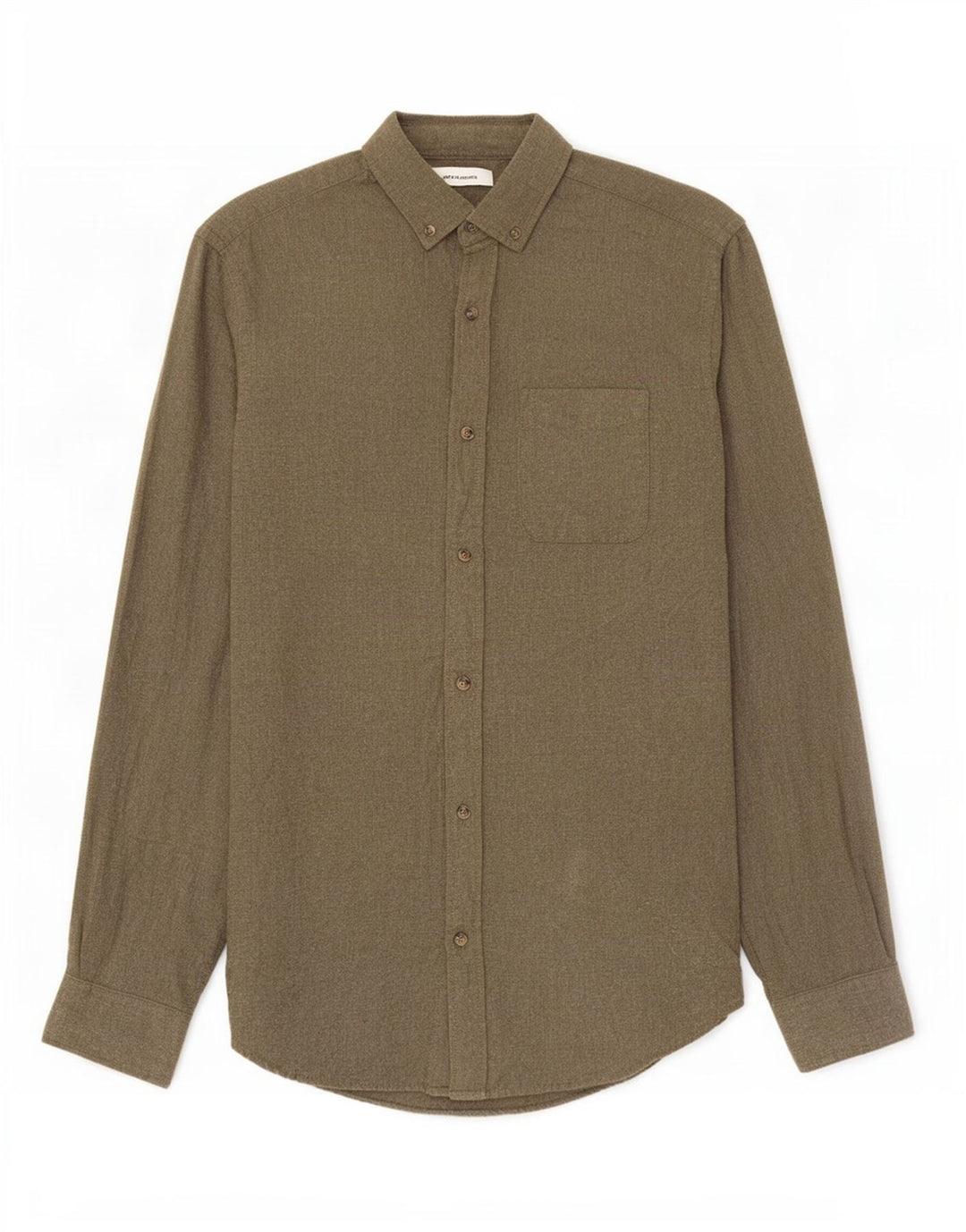 Cămașă de flanel Jack & Jones pentru bărbați, bumbac kaki mic