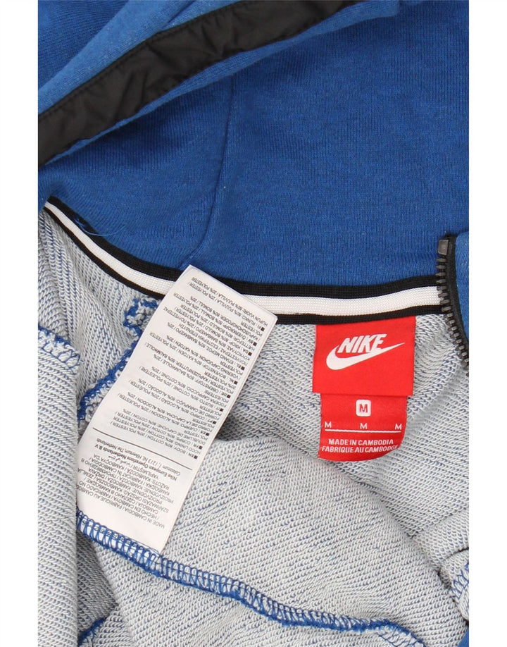 Pulover NIKE pentru bărbați, cu fermoar, bumbac albastru mediu