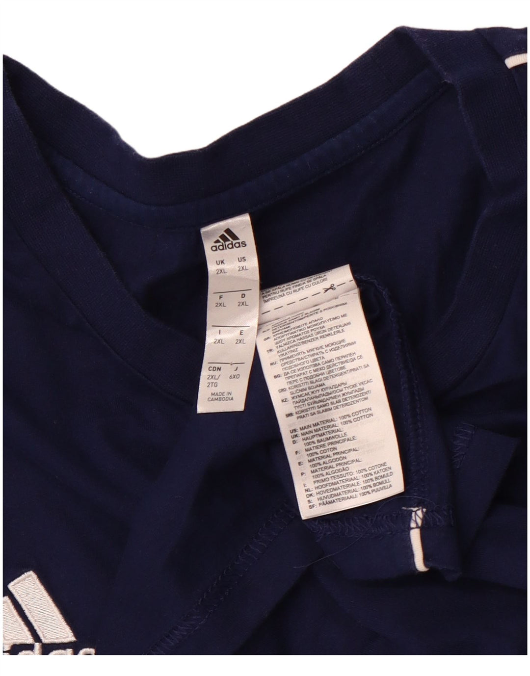 Tricou pentru bărbați ADIDAS Top 2XL Bumbac bleumarin