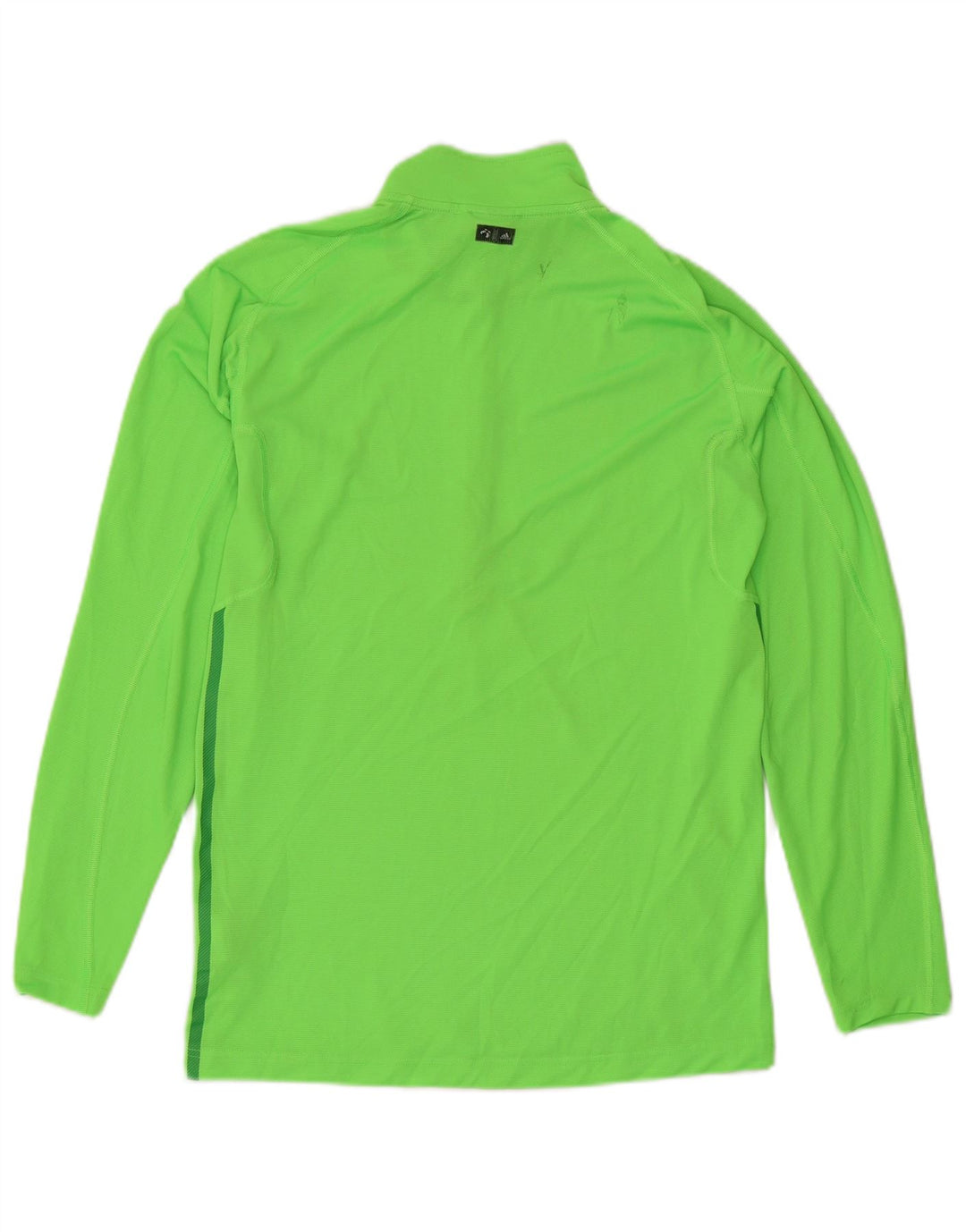 Trening pentru bărbați Adidas, cu fermoar, gât, pulover, UK 40/42 Poliester verde mediu