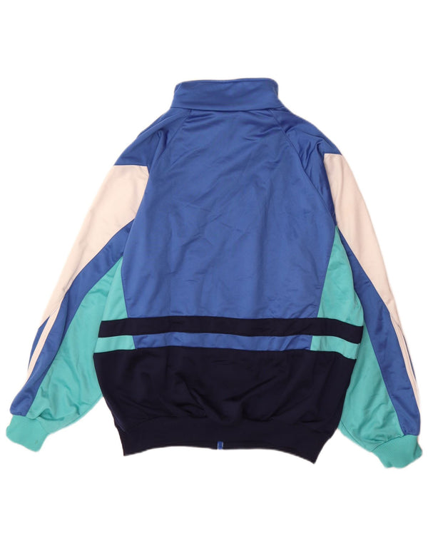 Jachetă de trening Adidas pentru bărbați Marea Britanie 40/42, albastru mediu, poliester color bloc