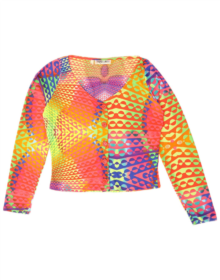 Crop Top pentru femei Naracamicee UK 12 Medium Multicolor Geometric Matase