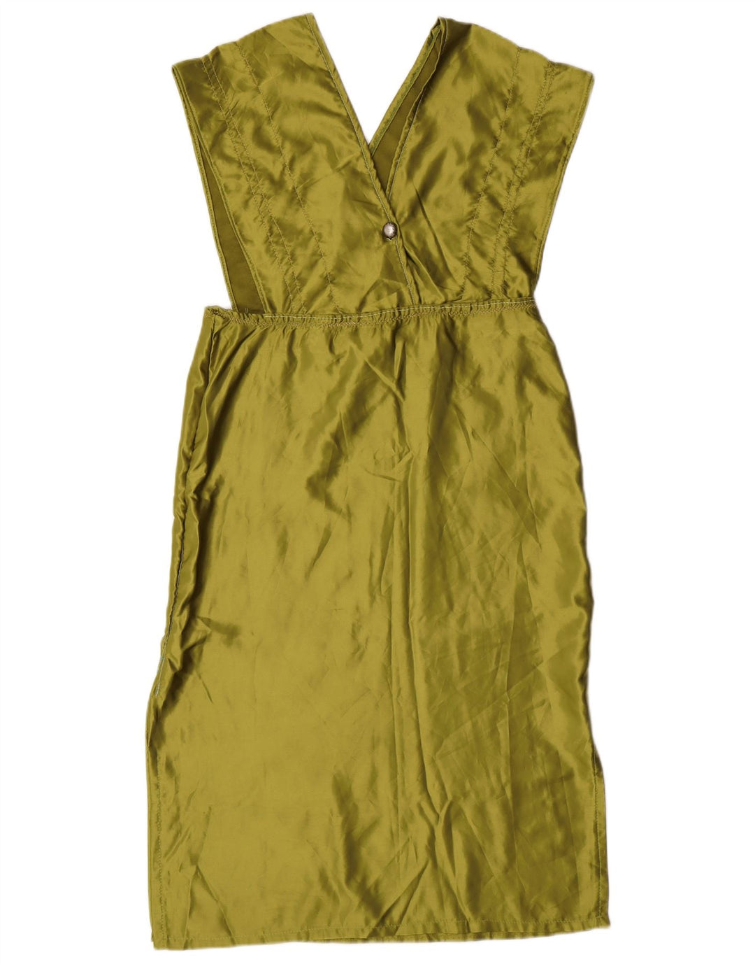 Rochie cu șorț vintage pentru femei UK 14, verde mare