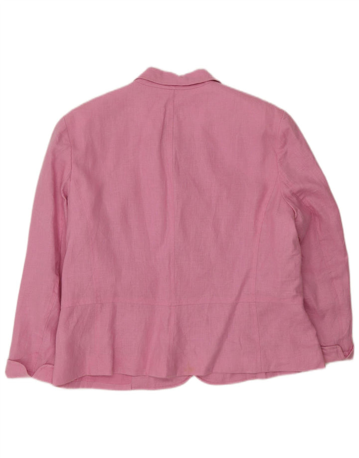 Jachetă Chaps pentru femei cu 4 nasturi și mâneci 3/4, UK 18 XL, in roz