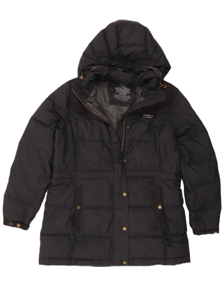 Jachetă căptușită cu glugă pentru femei L.L.Bean UK 16, mare, gri, poliester
