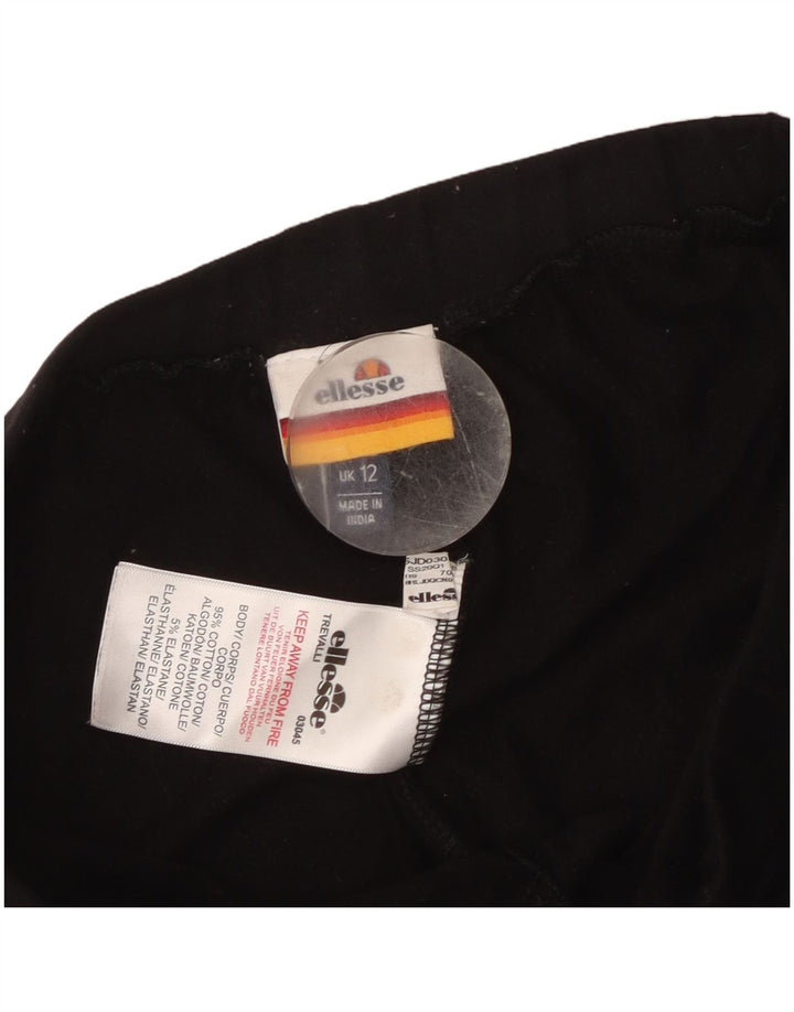 Leggings cu grafic pentru femei Ellesse UK 12, bumbac mediu negru