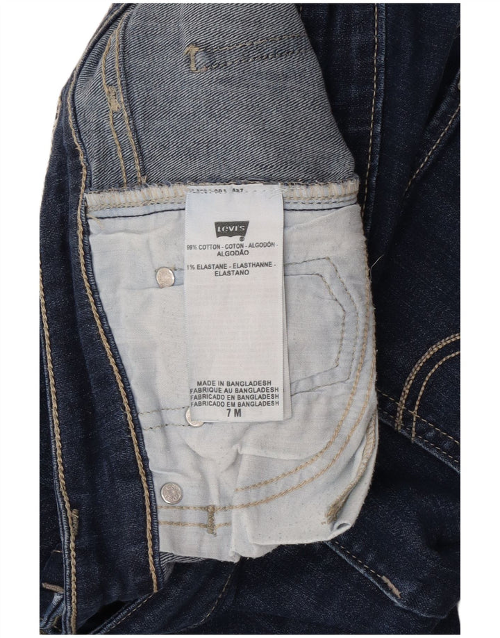 Jeans Levi's 518 Super Low Bootcut pentru femei US 7 Medium W30 L30 bleumarin