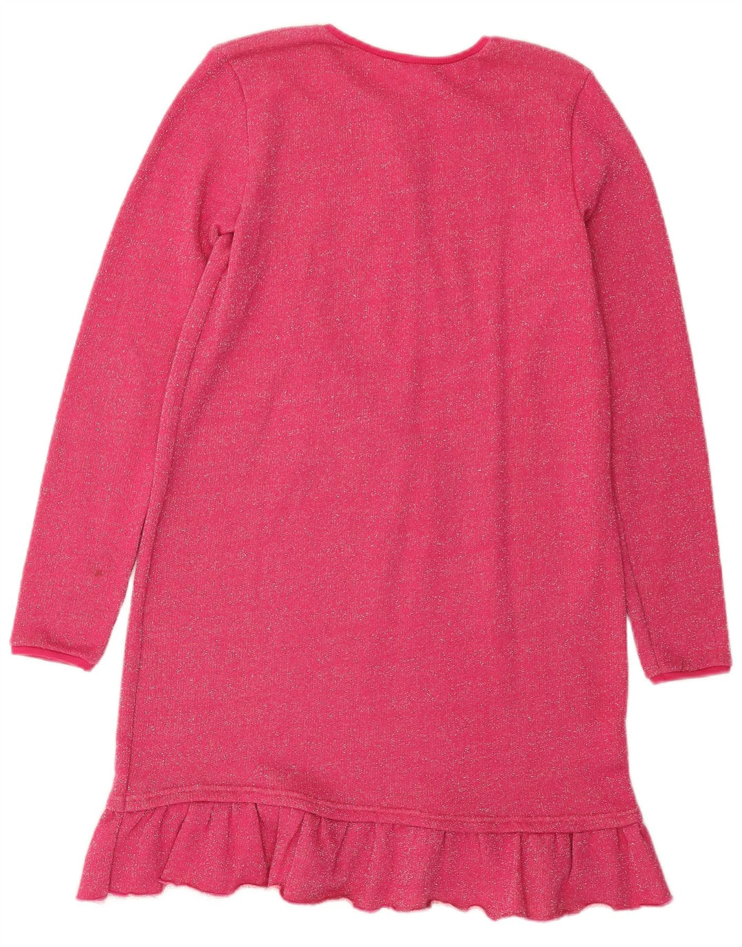 BENETTON Rochie Jumper Fete 11-12 Ani 2XL Roz Bumbac