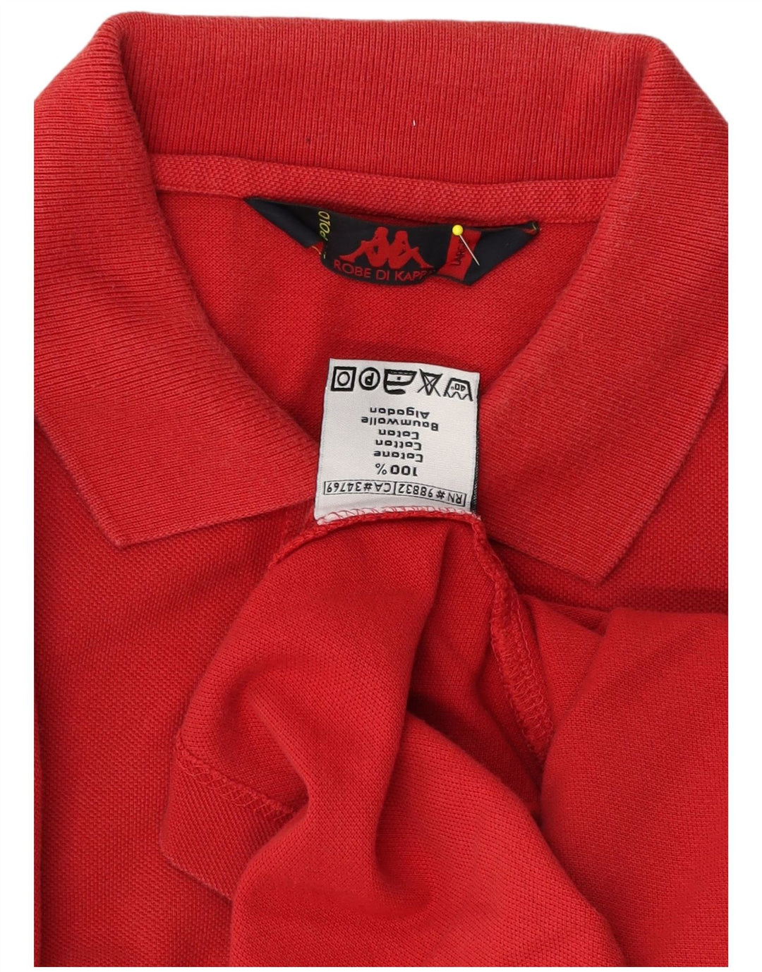 Cămașă polo pentru bărbați Kappa, bumbac roșu mare