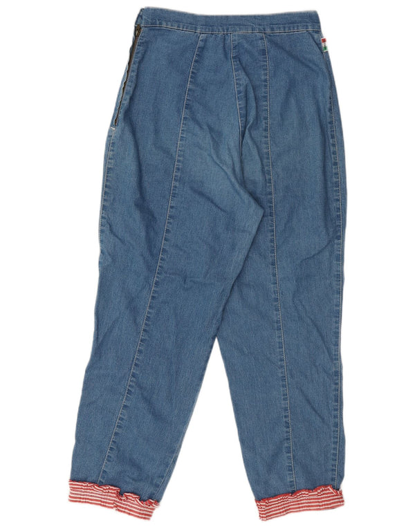 Blugi conici pentru femei cu talie înaltă MOSCHINO UK 12 Medium L28 L25 Bumbac albastru