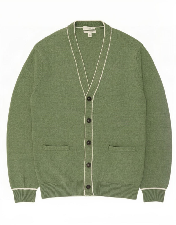 Pulover cardigan pentru bărbați Marks & Spencer, poliester verde 2XL