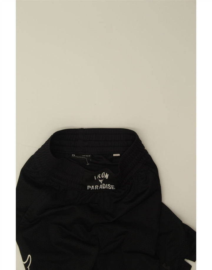 UNDER ARMOUR Boys Graphic Sport Shorts 9-10 Years Medium Black Polyester Vintage Under Armour and Second-Hand Under Armour from Messina Hembry 