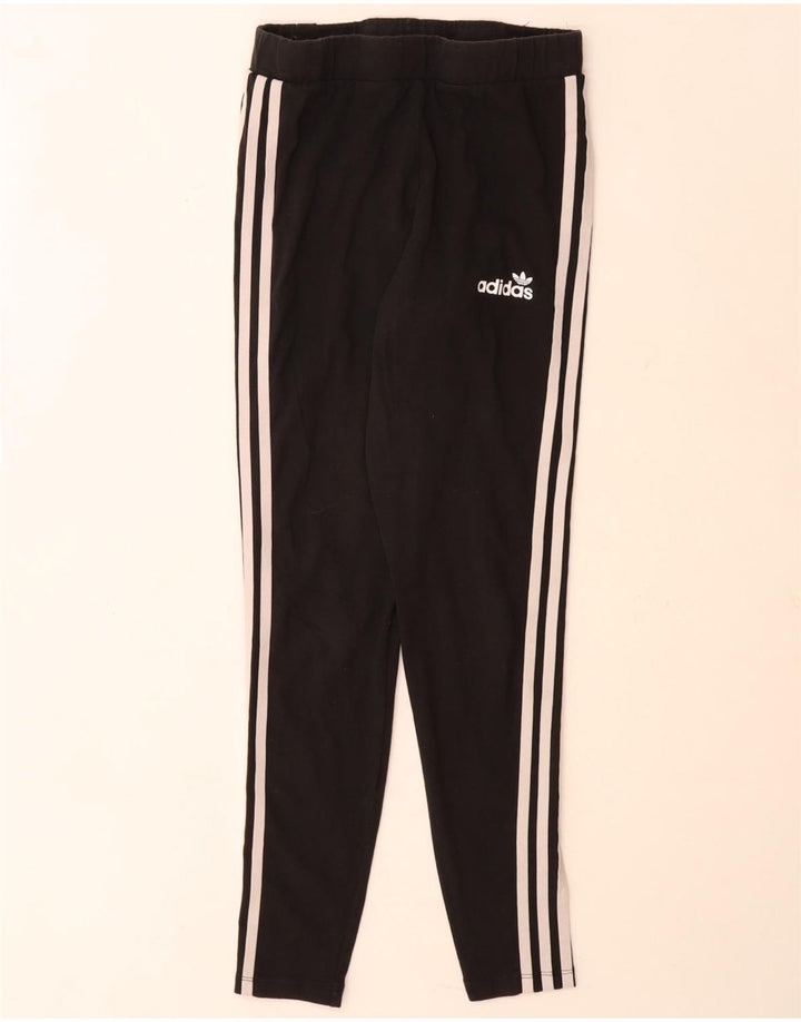 Leggings pentru femei Adidas UK 12, bumbac mediu negru