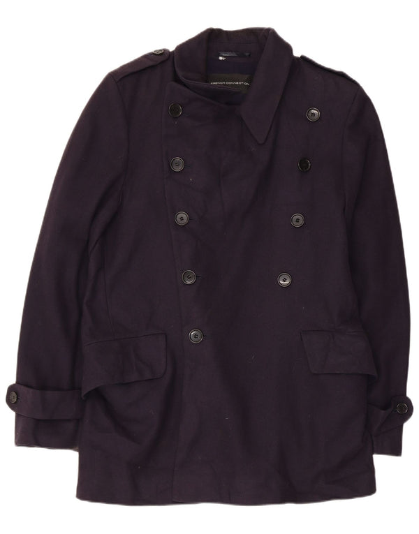 Trenci pentru bărbați French Connection UK 38 Mediu Lână virgină bleumarin