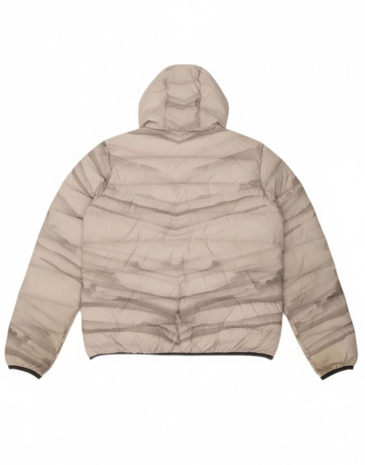 Jack Wolfskin Jachetă căptușită cu glugă pentru femei UK 18 XL Gri Tie Dye Poliester