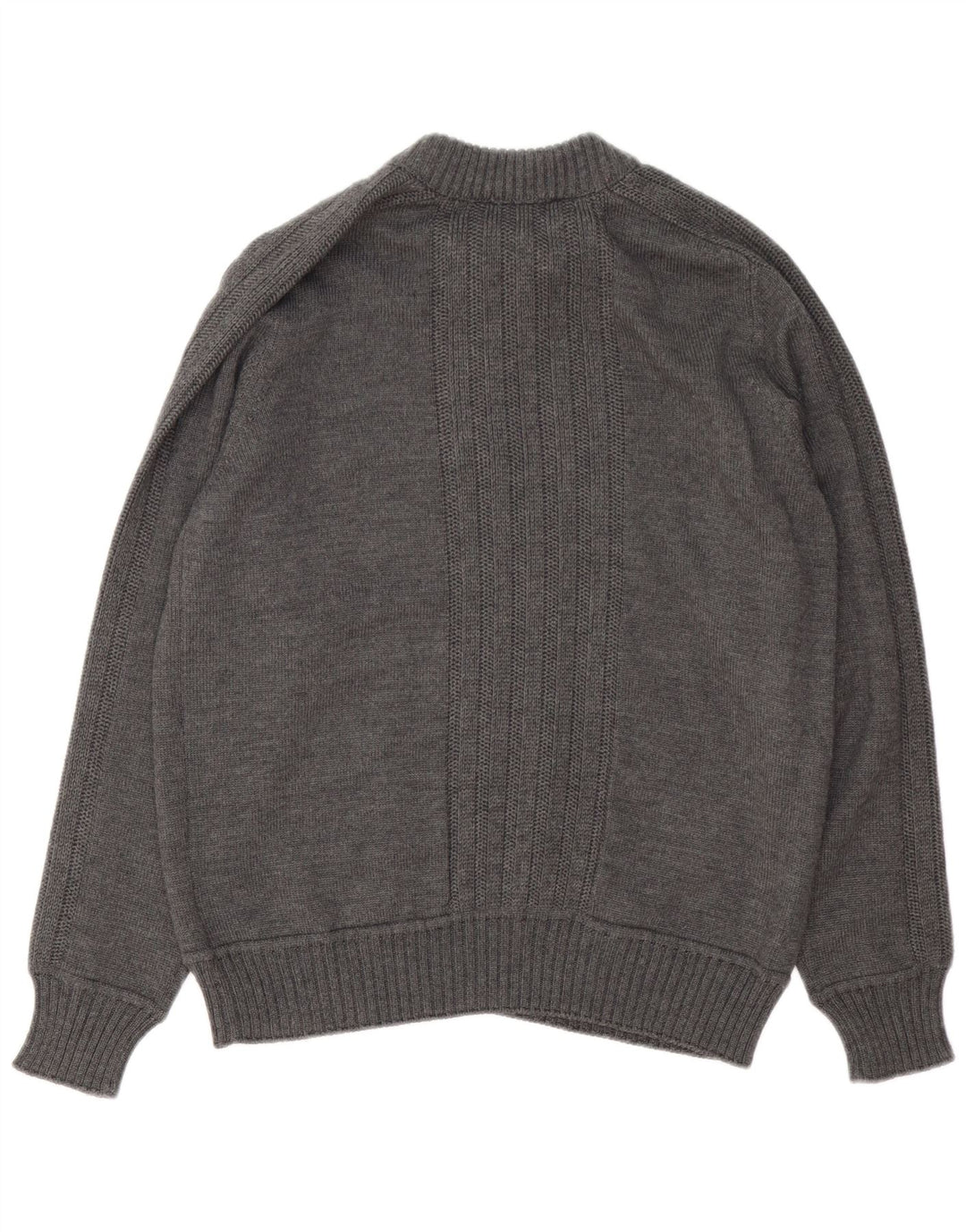 Pulover pentru bărbați Trussardi Jeans, cu fermoar și gât, lână, gri mediu