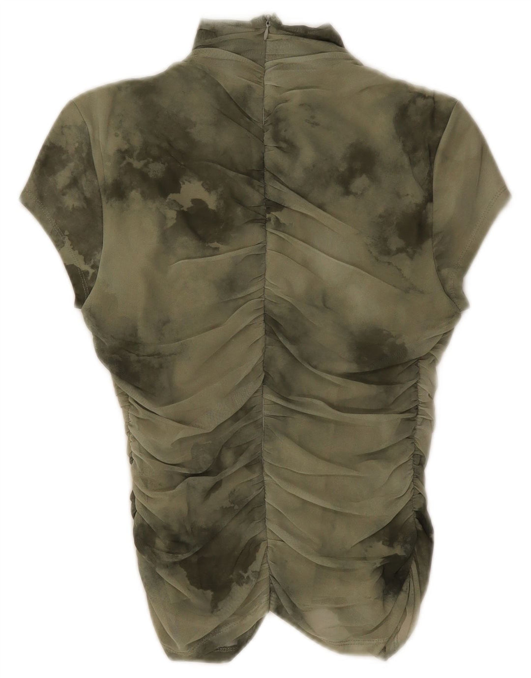 Bluză pentru femei Zara UK 12 Medium Green Tie Dye Poliester