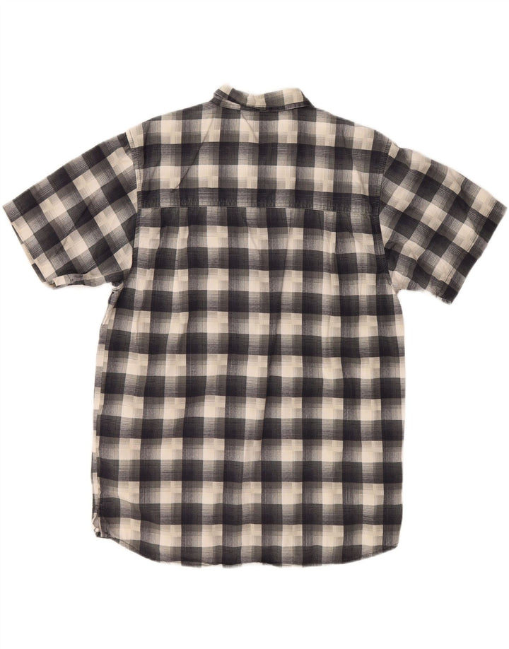 O'NEILL Boys Short Sleeve Shirt 14-15 Years Black Check Cotton Vintage O'Neill and Second-Hand O'Neill from Messina Hembry 