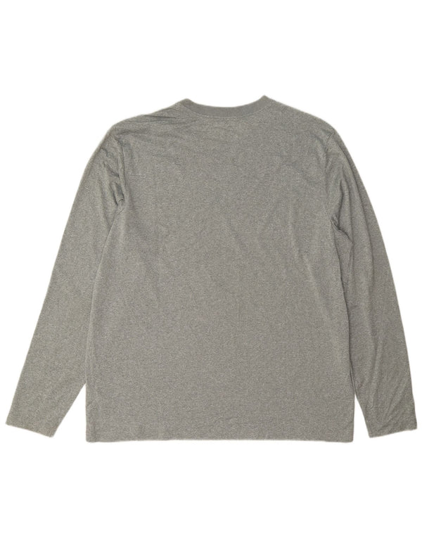 Nike pentru bărbați Dri Fit Top cu mânecă lungă XL, gri poliester cu pături