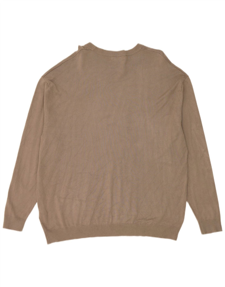 Pulover pentru bărbați Zara, cu gât crew, XL, viscoză gri