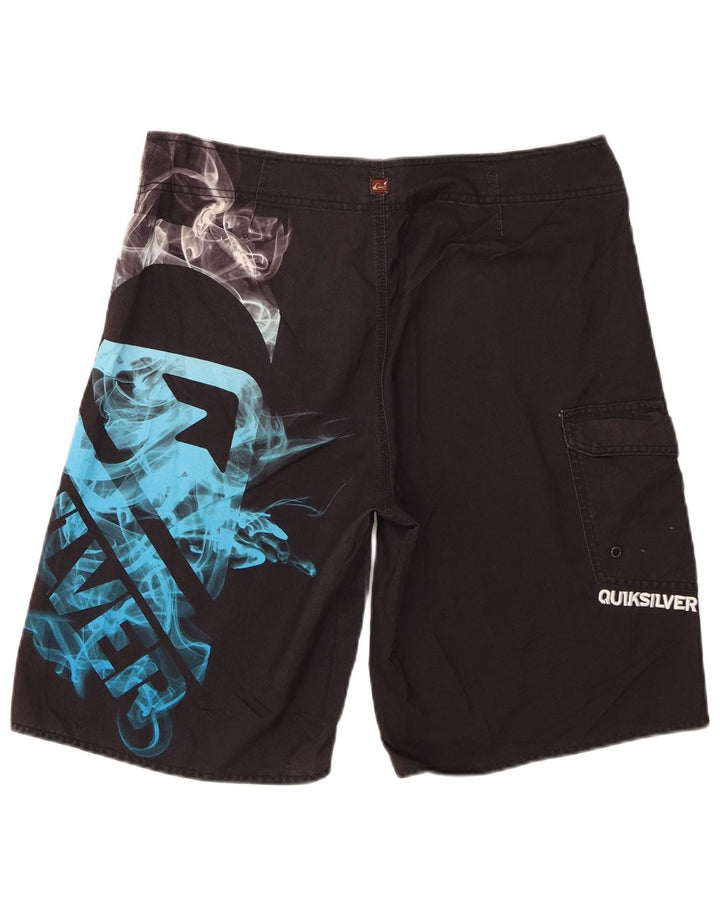 Pantaloni scurți de înot Cargo Quiksilver pentru bărbați, mari, negru, poliester
