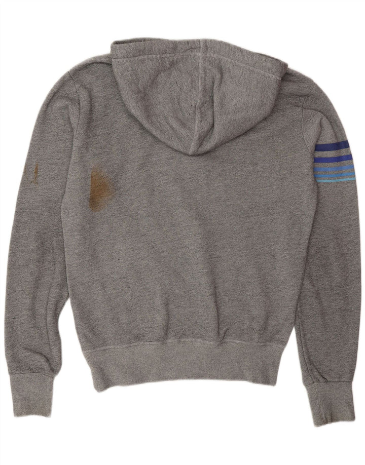 Pulover cu glugă grafic Superdry pentru bărbați, bumbac, gri mediu