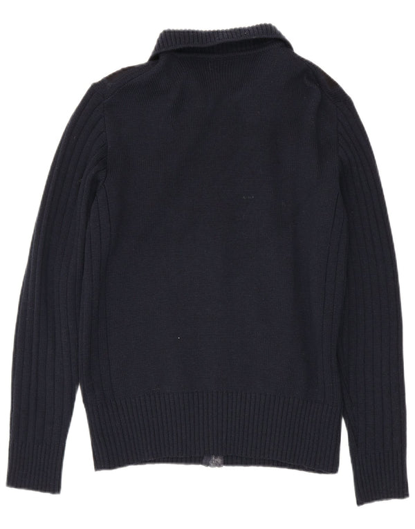 Pulover cardigan pentru bărbați Ranger IT 50 Mediu Lână virgină colorblock albastru bleumarin