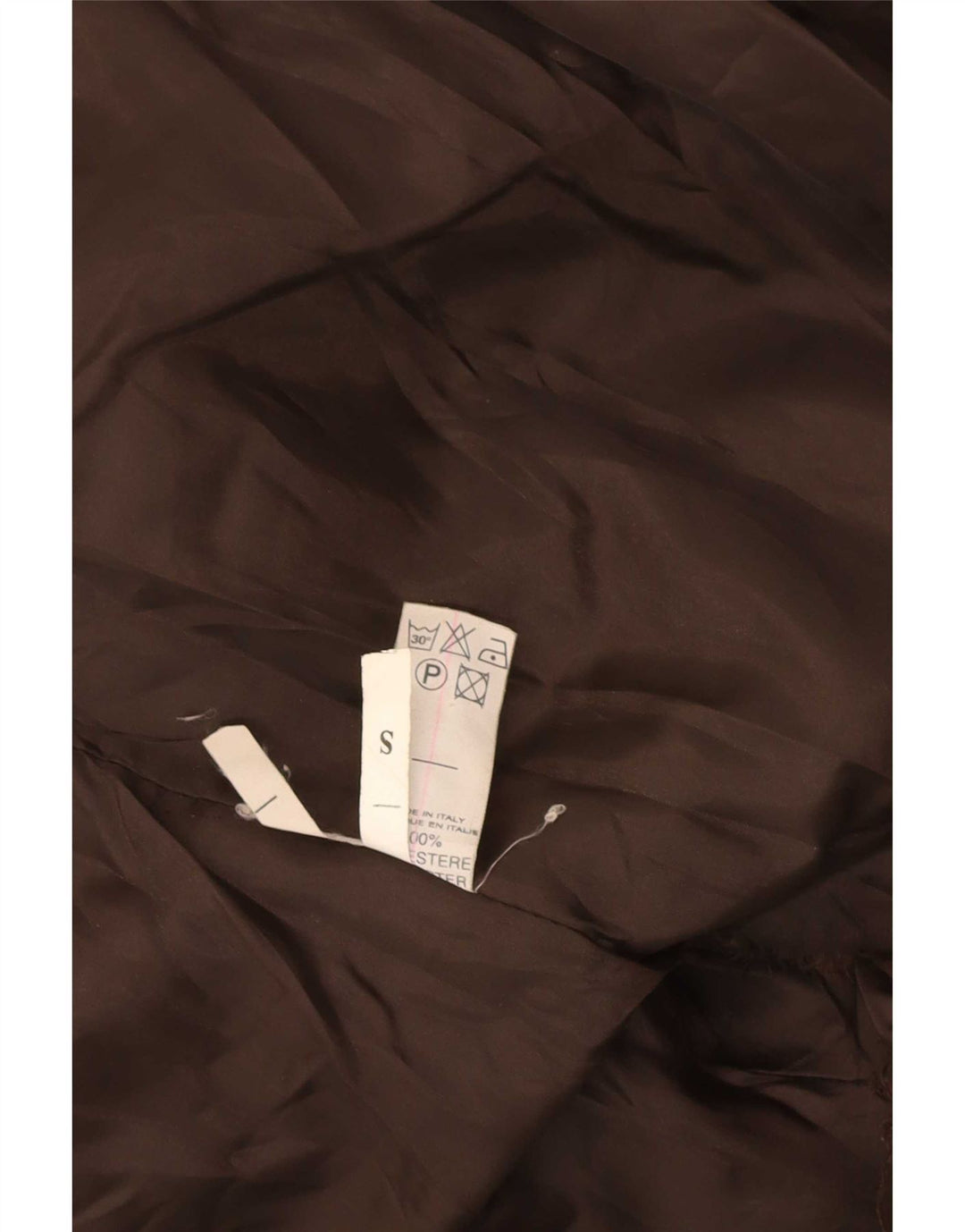 Jachetă Bomber Vintage pentru femei din blană artificială UK 10 Poliester maro mic