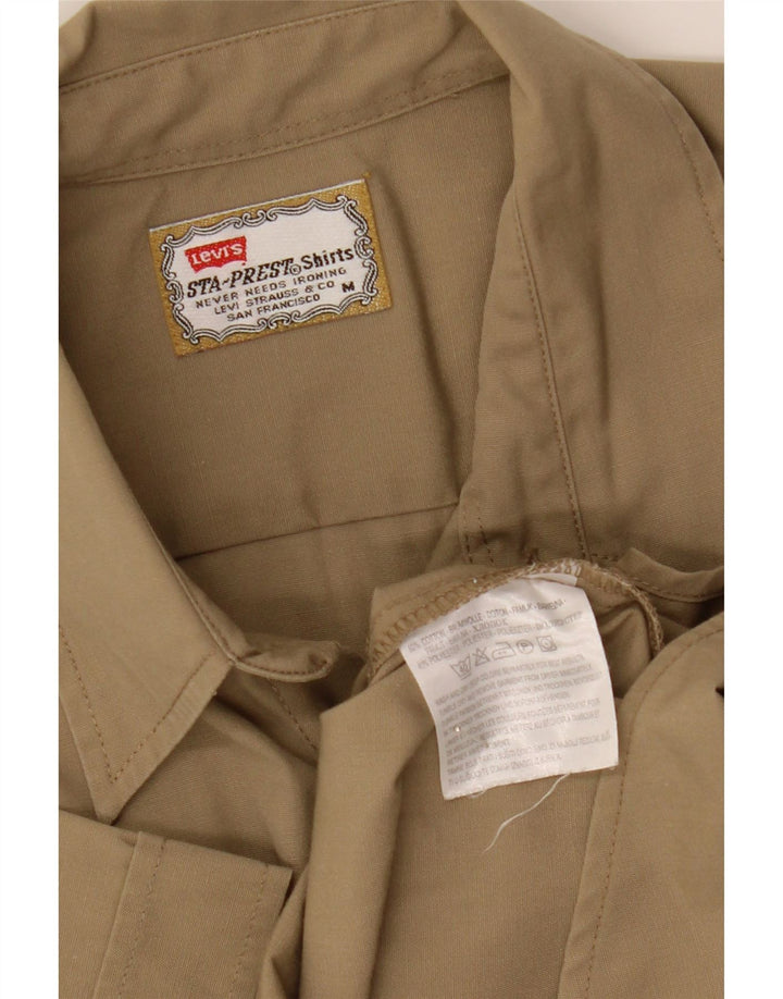 Cămașă cu mânecă scurtă Levi's pentru bărbați, bumbac kaki mediu