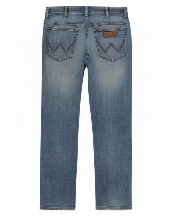 Wrangler Mens Texas Stretch Straight Jeans W36 L30 Blue Cotton
