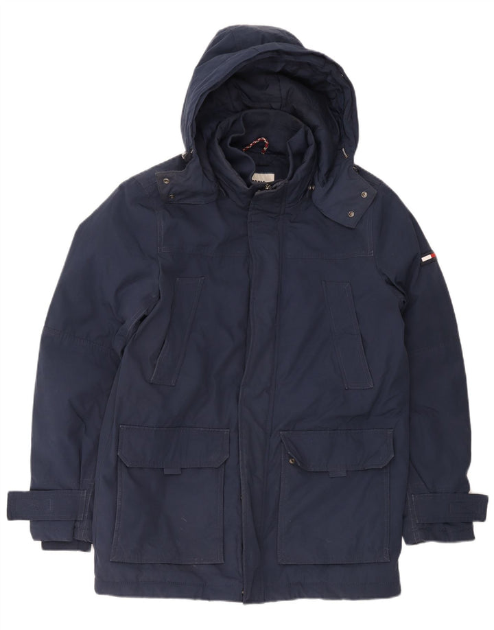 Jachetă de vânt cu glugă pentru bărbați Tommy Hilfiger UK 38 Medium Bleumarin