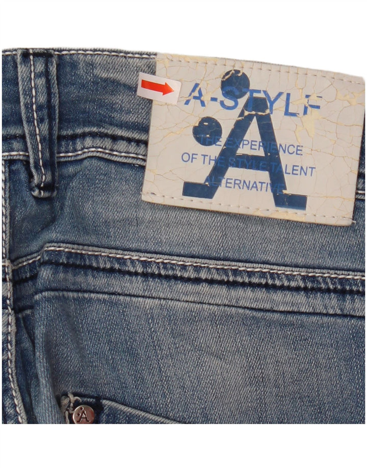 Blugi subțiri pentru femei A-Style IT 46 Large W33 L36 Blue Bumbac