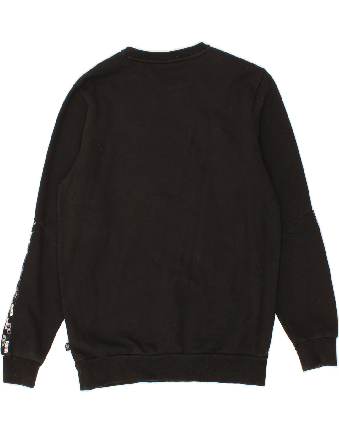 PUMA Mens Graphic Sweatshirt Jumper Small Black Cotton Vintage Puma and Second-Hand Puma from Messina Hembry 