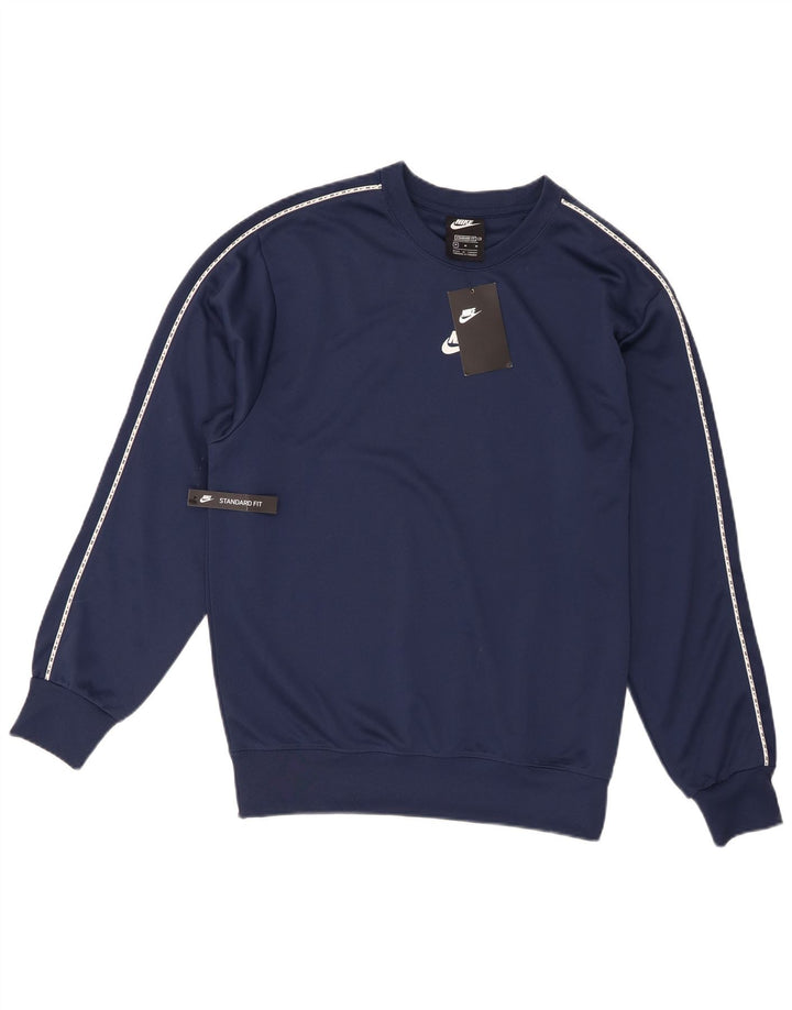 Hanorac pentru bărbați Nike Graphic Standard Fit Pulover Mediu Bleumarin Poliester
