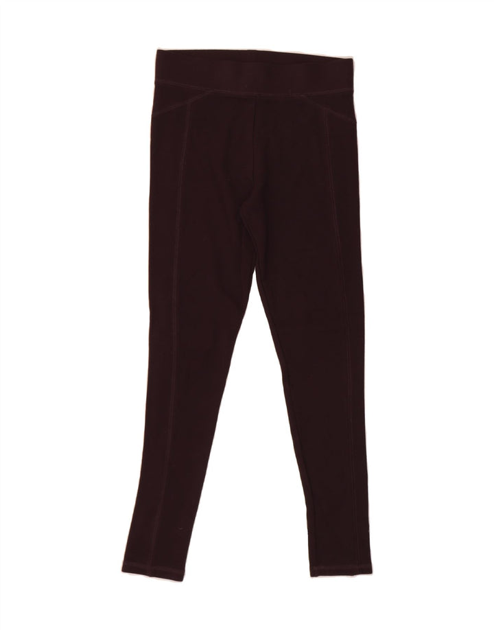 TOPSHOP Womens Leggings UK 12 Medium  Burgundy Viscose Vintage Topshop and Second-Hand Topshop from Messina Hembry 