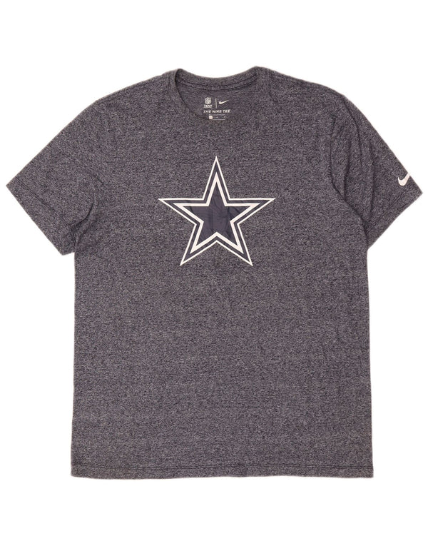 Nike Mens Dallas Cowboys Graphic T-Shirt Top Large Navy Blue Flecked