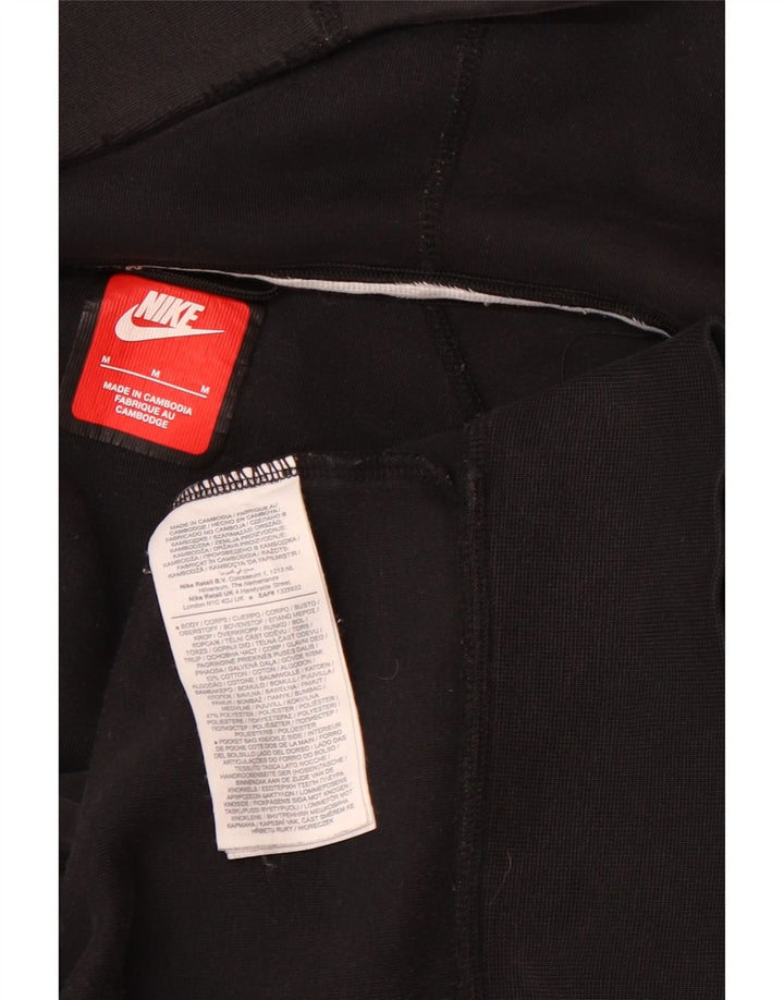 Pulover Nike pentru bărbați, cu fermoar, bumbac mediu negru