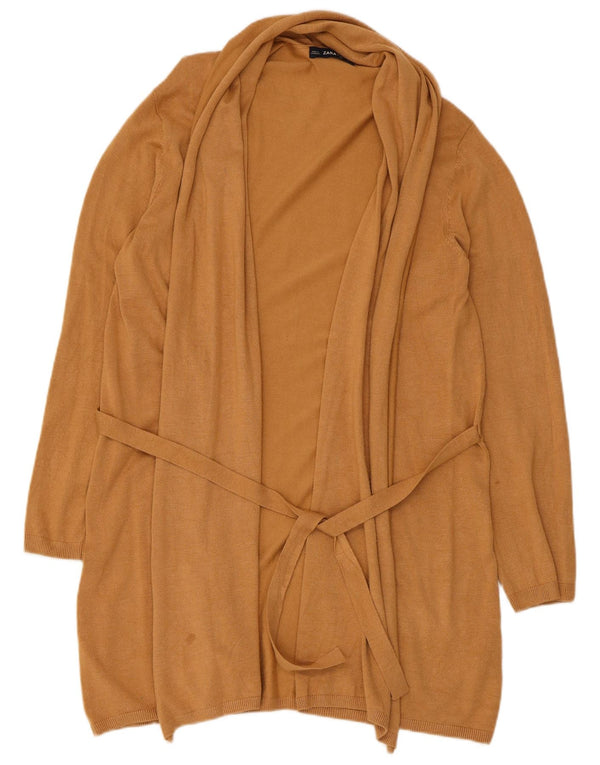Pulover cardigan pentru femei Zara UK 14 mare, bej, viscoză