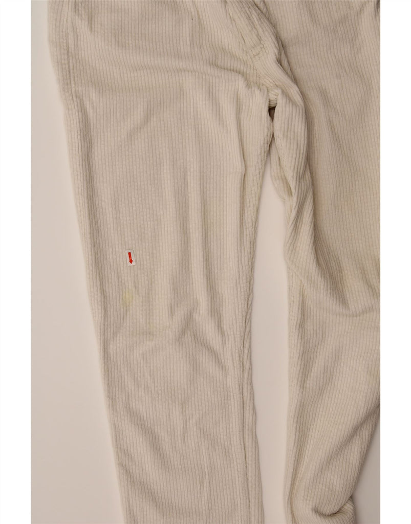 FIORUCCI Womens Slim Corduroy Trousers W30 L30 White Cotton Vintage Fiorucci and Second-Hand Fiorucci from Messina Hembry 