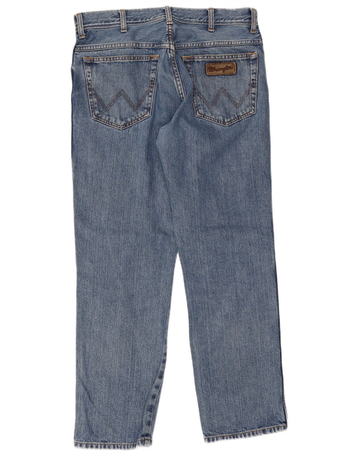 Blugi drepte pentru bărbați Wrangler Texas W34 L30 bumbac albastru