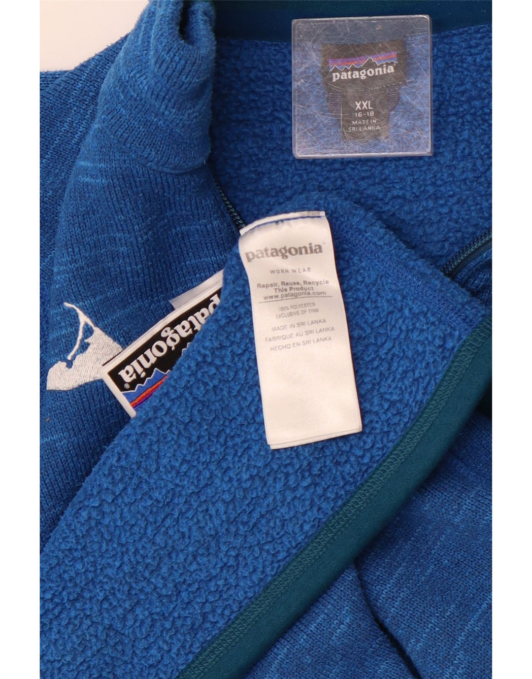 PATAGONIA Hanorac cu fermoar pentru baieti Pulover 15-16 ani 2XL Albastru Poliester