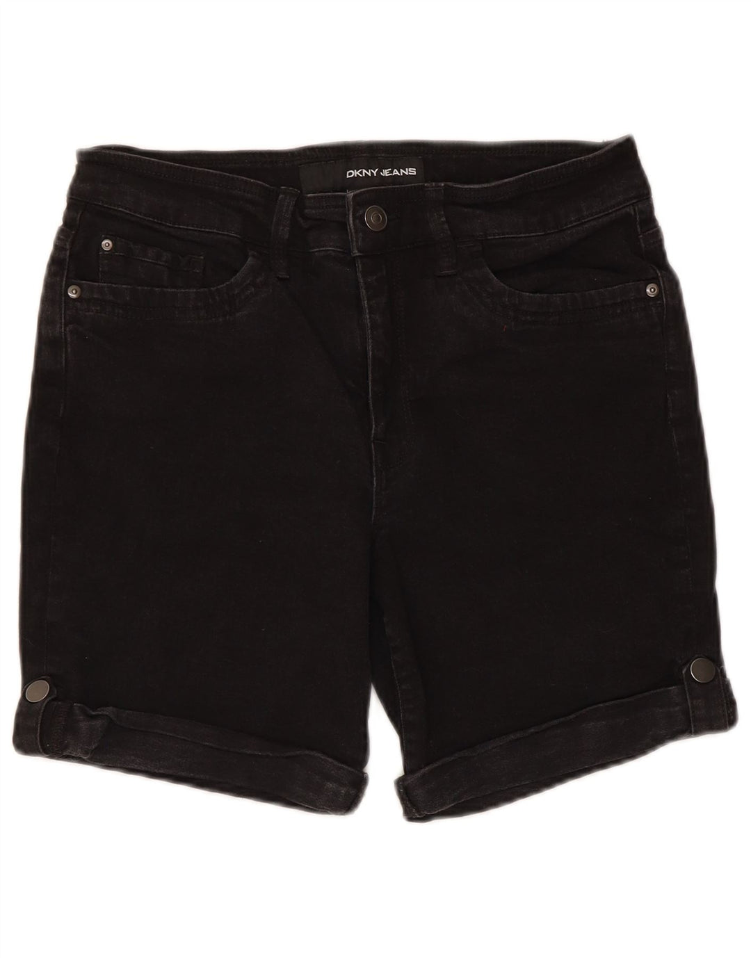 Pantaloni scurți din denim Dkny pentru femei US 12 Large W30 Bumbac negru