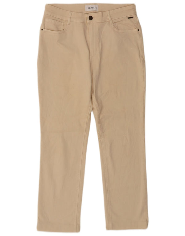 Blugi drepti pentru femei Marks & Spencer UK 12 Medium W30 L26 Bej Bumbac