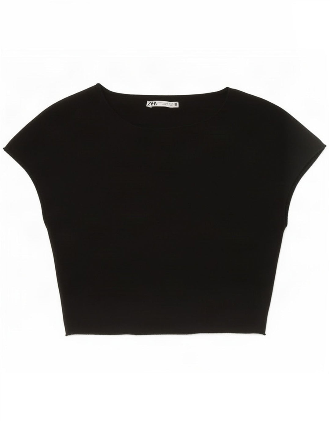 Crop Top pentru femei Zara UK 12 Medium Negru