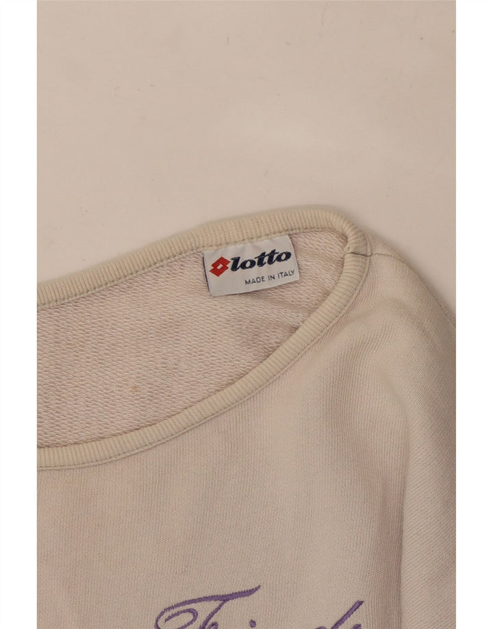 Pulover LOTTO pentru femei Crop Graphic Pulover IT 42 Medium White